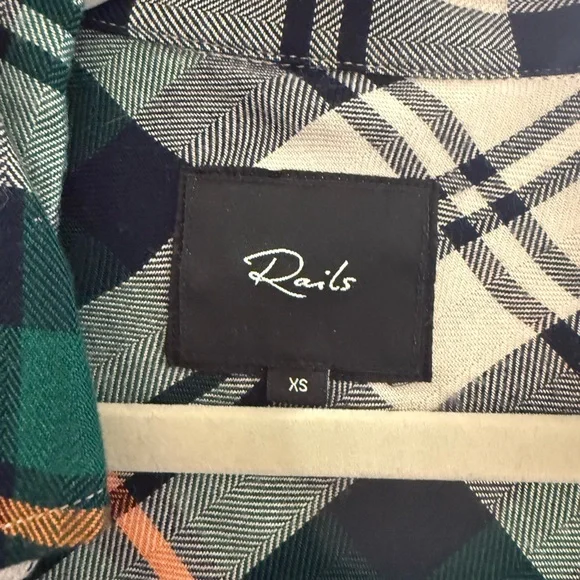 Rails Green and Cream Checkered Shirt - Picture 2 of 3